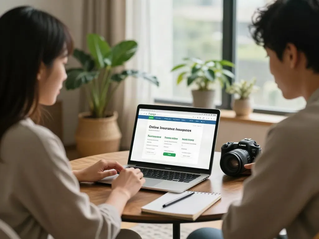 Couple consultant lovys avis sur ordinateur portable dans un intérieur moderne.